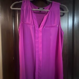 Express Women's Fuchsia Sleeveless Blouse